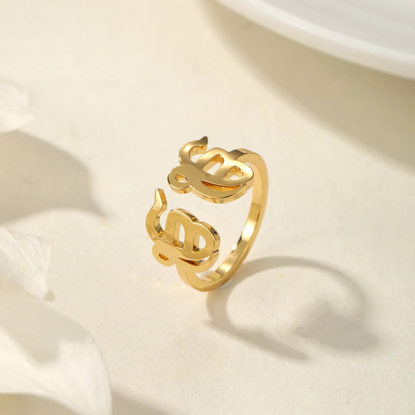 Sikh Punjabi Special Symbol Double Ring 18K Stainless Steel Jewelry Personalized Jewelry Religious Memorial Jewelry Holiday Gift