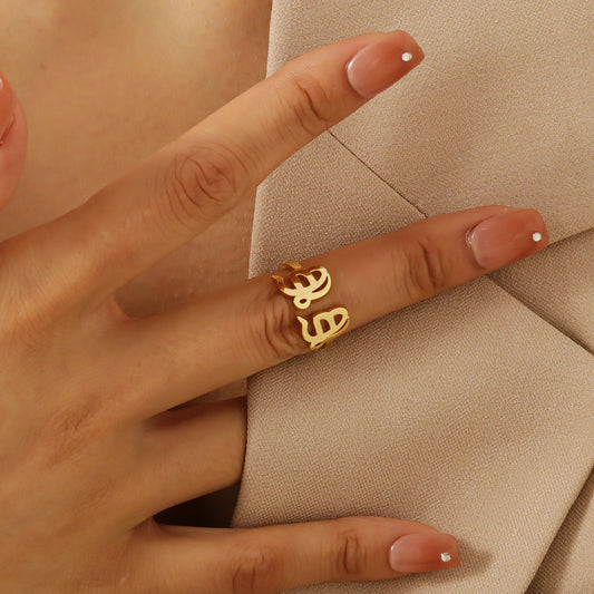 Sikh Punjabi Special Symbol Double Ring 18K Stainless Steel Jewelry Personalized Jewelry Religious Memorial Jewelry Holiday Gift