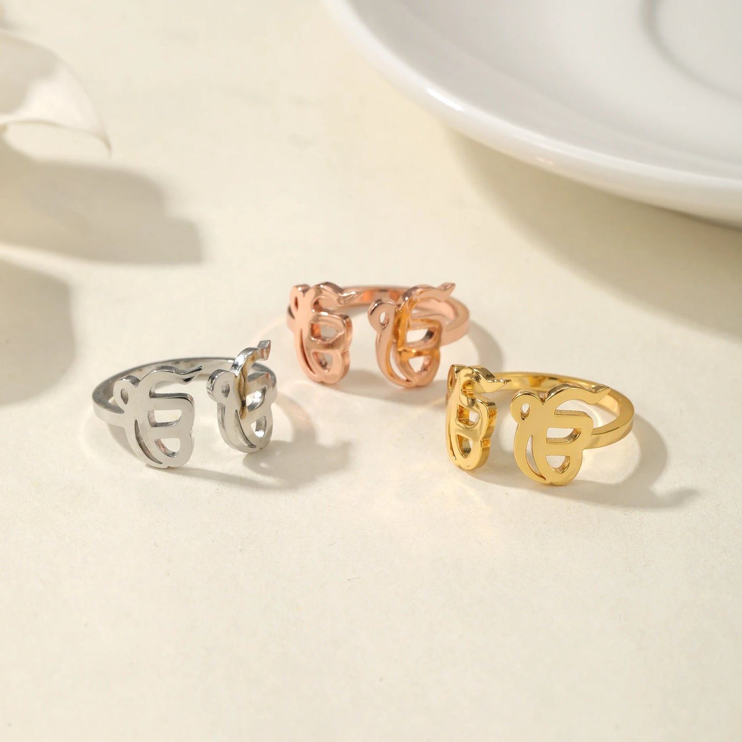 Sikh Punjabi Special Symbol Double Ring 18K Stainless Steel Jewelry Personalized Jewelry Religious Memorial Jewelry Holiday Gift