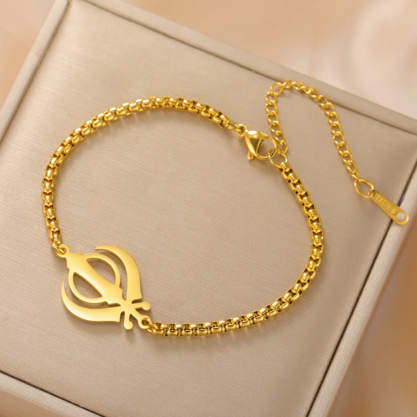 Handed Sikh religious symbols men's and women's bracelets stainless steel India Pakistan protective amulets spiritual jewelry