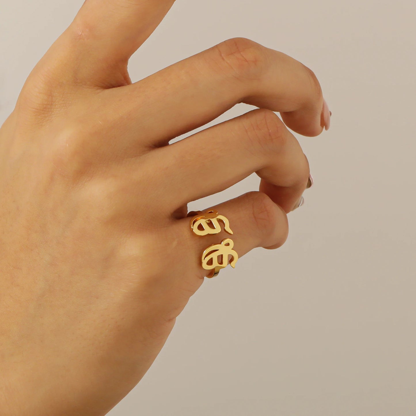 Sikh Punjabi Special Symbol Double Ring 18K Stainless Steel Jewelry Personalized Jewelry Religious Memorial Jewelry Holiday Gift